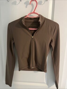 TNA Brown Full-Zip Active Jacket